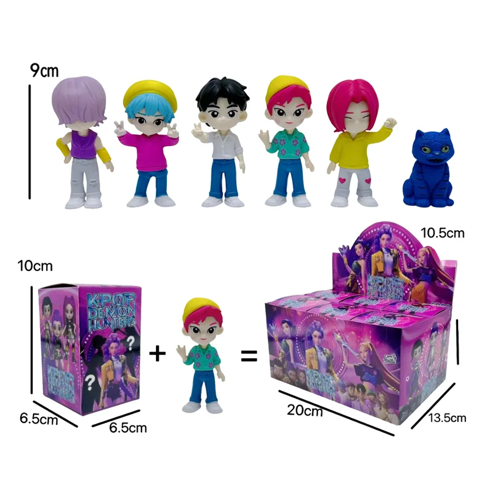 Figuras de acción de Kpop Demon Hunters, muñecas K-POP Demon Slayer para decoración de escritorio, colección de juguetes de regalo para niños