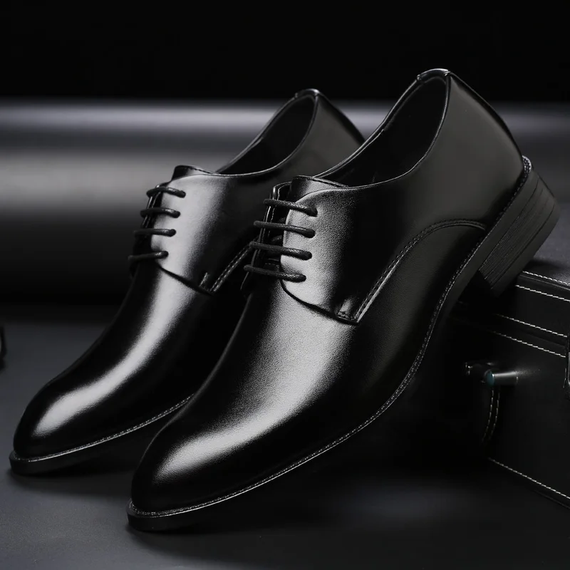 Men's Dress Shoes New Product High Quality Italian Pointed Leather Shoes Formal Dress Wedding Shoes Luxury Men's Social Shoes