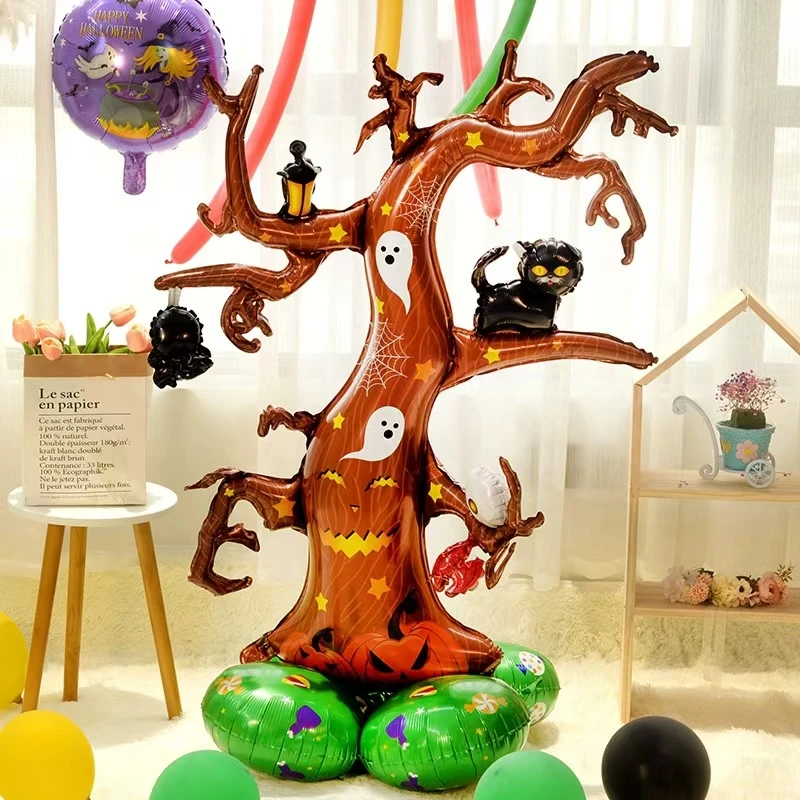 Giant Standing Halloween Pumpkin skeleton skull shape balloon Halloween balloon decor for Halloween Party decoration balloon