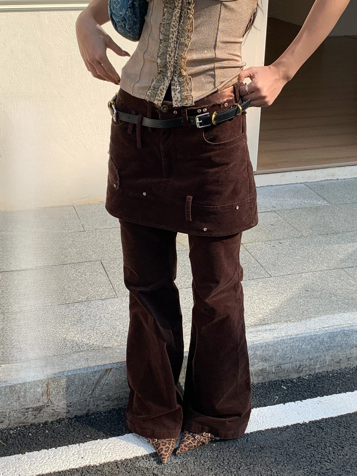 

Vintage Sle Women's Casual Pants Flared Straight Cut Versatile Slimming Cotton Blend Comfortable Fit Spring Collection