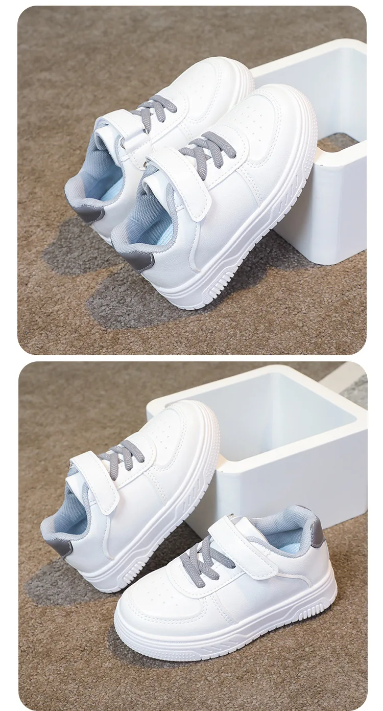 2026 Herbst Kinder Barfußschuhe mit breiter Zehenbox für Jungen und Mädchen – Minimalistische Sneaker aus leichtem Kunstleder mit Klettverschluss – Detail 26