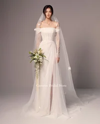 SONDR Korea Side Split Wedding Dress Customized Sequined Classic Bride Dresse Off the Shoulder 웨딩드레스 Wedding Gown Bridal