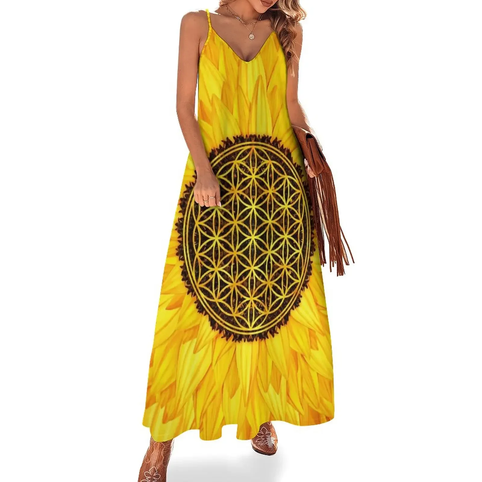 

Flower of Life -Sunflower #1 Sleeveless Dress Evening dresses summer dress woman 2025 trendy Female clothing