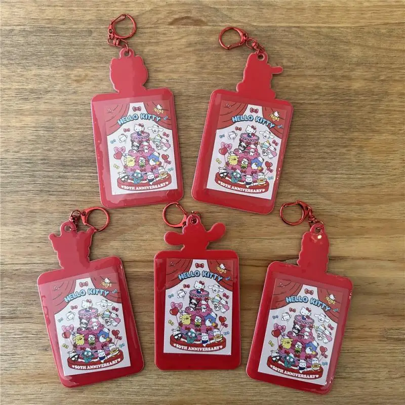 サンリオハローキティシナモロールかわいいケロケロケロッピ漫画 ID 学生バスカードセットキーホルダーペンダント装飾ガールギフト