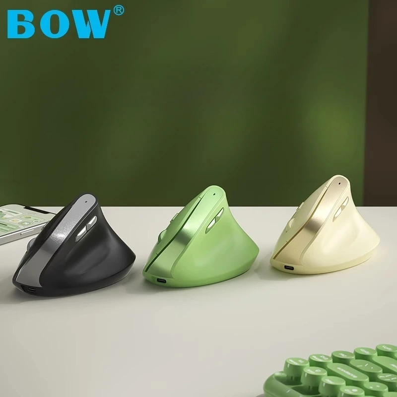 

Эргономичная мышь B.O.W 2025, перезаряжаемая, маленькая, бесшумная, с зарядкой через USB, совместимая с ноутбуком MacBook, тихим набором текста
