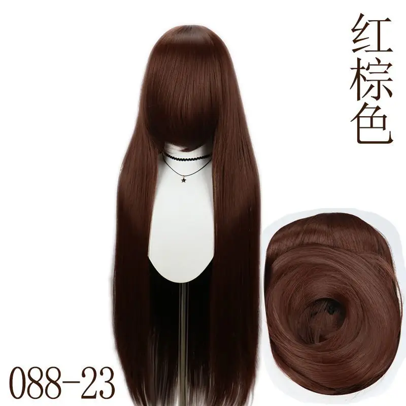 شعر مستعار طويل مستقيم كامل شبكة داخلية وردية عالمية ملونة شعر كوسبلاي على الطراز القديم شعر كوسبلاي قديم ملون