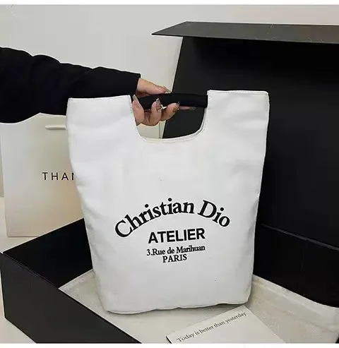Solid Color Canvas Tote Bag, Japanese Simple Style Handbag for Office Workers, Students & Moms, Casual Daily Carry Bag
