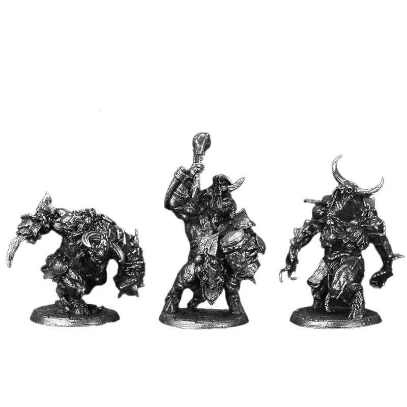 Bull Warrior Metal Figurine Minotaur Tribal Soldier Miniature Tabletop Wargame Board Game Chess Piece Home Decor Gift Men view 4