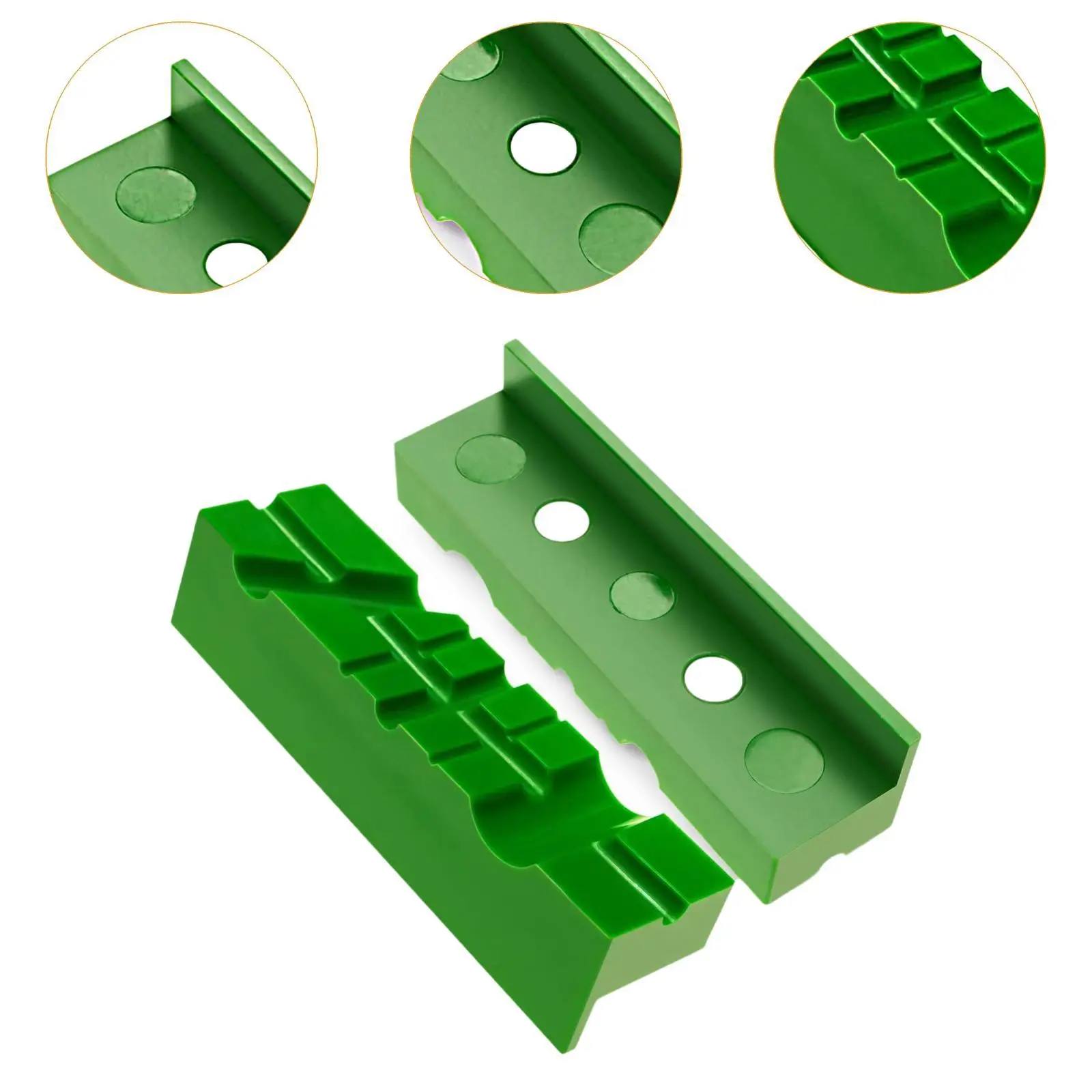 2Pcs Magnetic Vise Jaws Soft Pad Universal Plumbing Practical Premium Bench Jaw Pads Multipurpose Protector Multi Groove Design