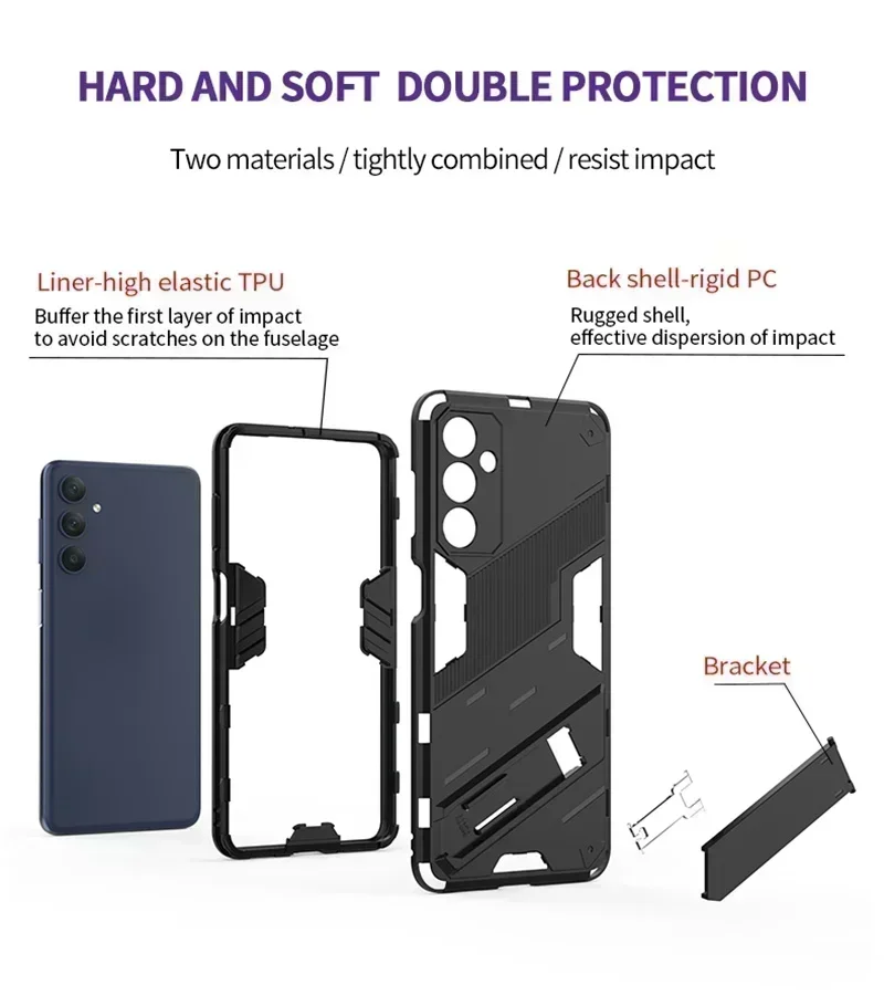 Sarung pelindung ponsel Samsung, untuk Samsung Galaxy M54 M14 F14 5G tahan guncangan Coque untuk Galaxy A14 A24 A34 A54 A04 E A04S penutup dudukan magnetik