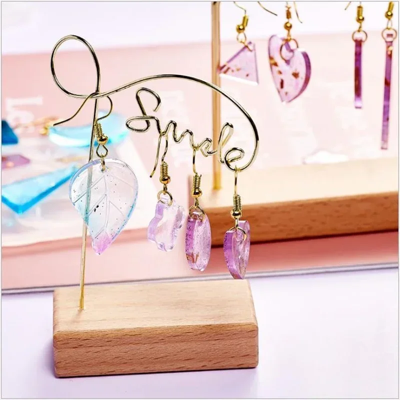 Handmade Silicone Earrings Mold Necklace Earring Pendant Resin Molds Drop Dangle Resin Earring Mold Jewelry Making Tools