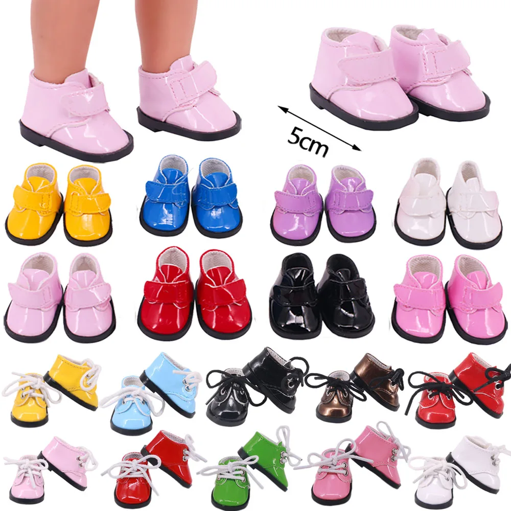 5Cm Doll Shoes Blythe Wellie Wisher Shiny Shoes Pu&Laces For 14.5 Inch Doll&EXO&Paola Reina Doll Accessories Girl DIY Toys