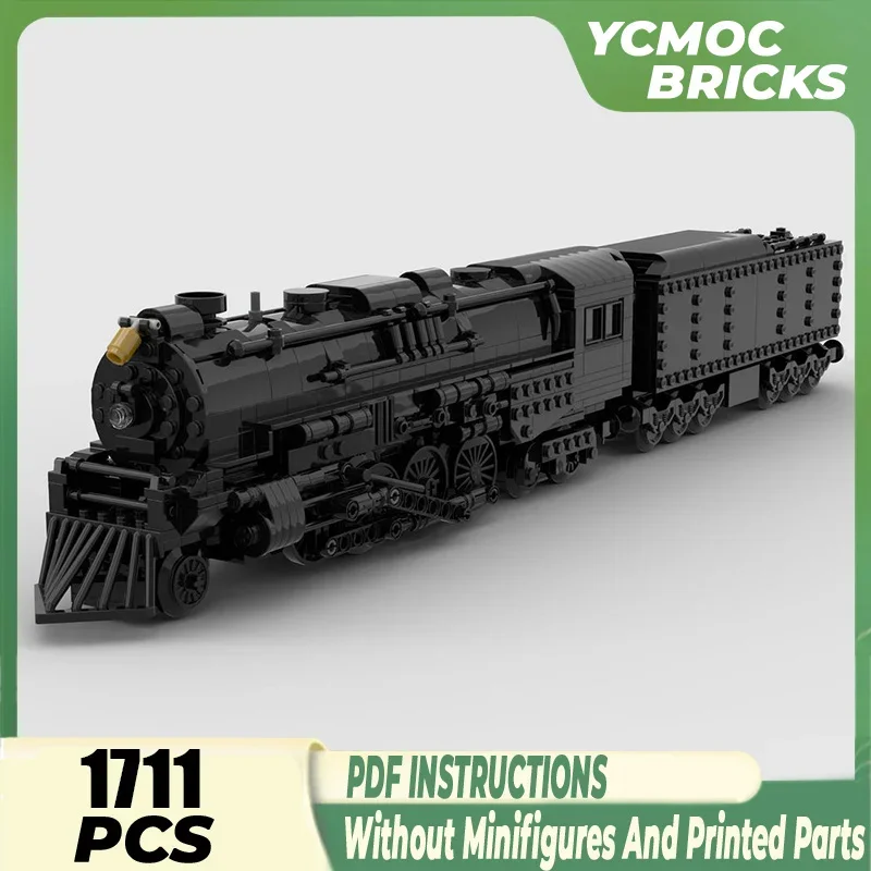 Moc Building Blocks Pere Marquette 1225 Model Locomotive Technology Bricks DIY Assembly Train Mechanical Tools Toy Gift