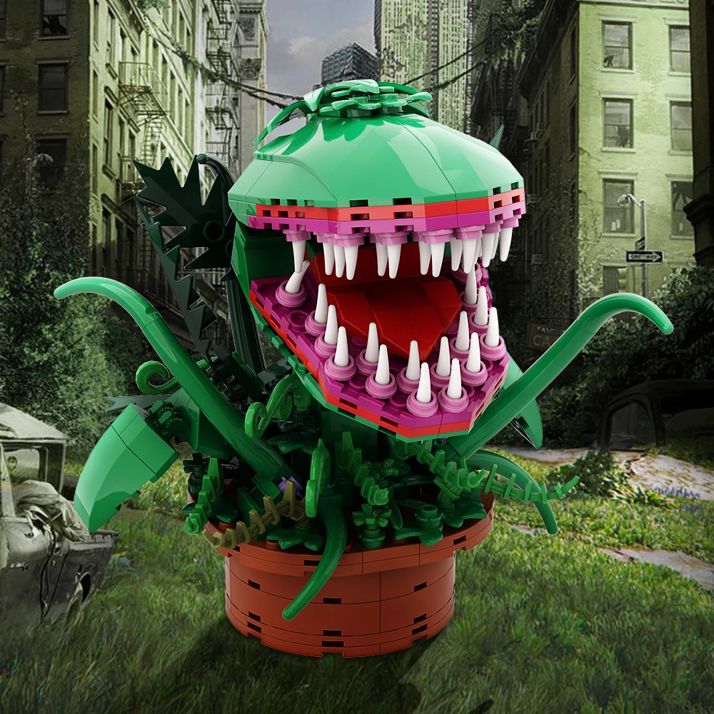 Moc Audrey II bloques de construcción de flores, Galaxia Ideal, espacio exterior, planta carnívora, Alien, modelo DIY, ladrillos, juegos de juguetes