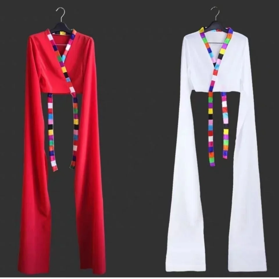 

Женские тибетские классические танцевальные костюмы с водяным рукавом, китайские танцевальные костюмы ханьфу, детские танцевальные качели, одежда для выступлений и тренировок