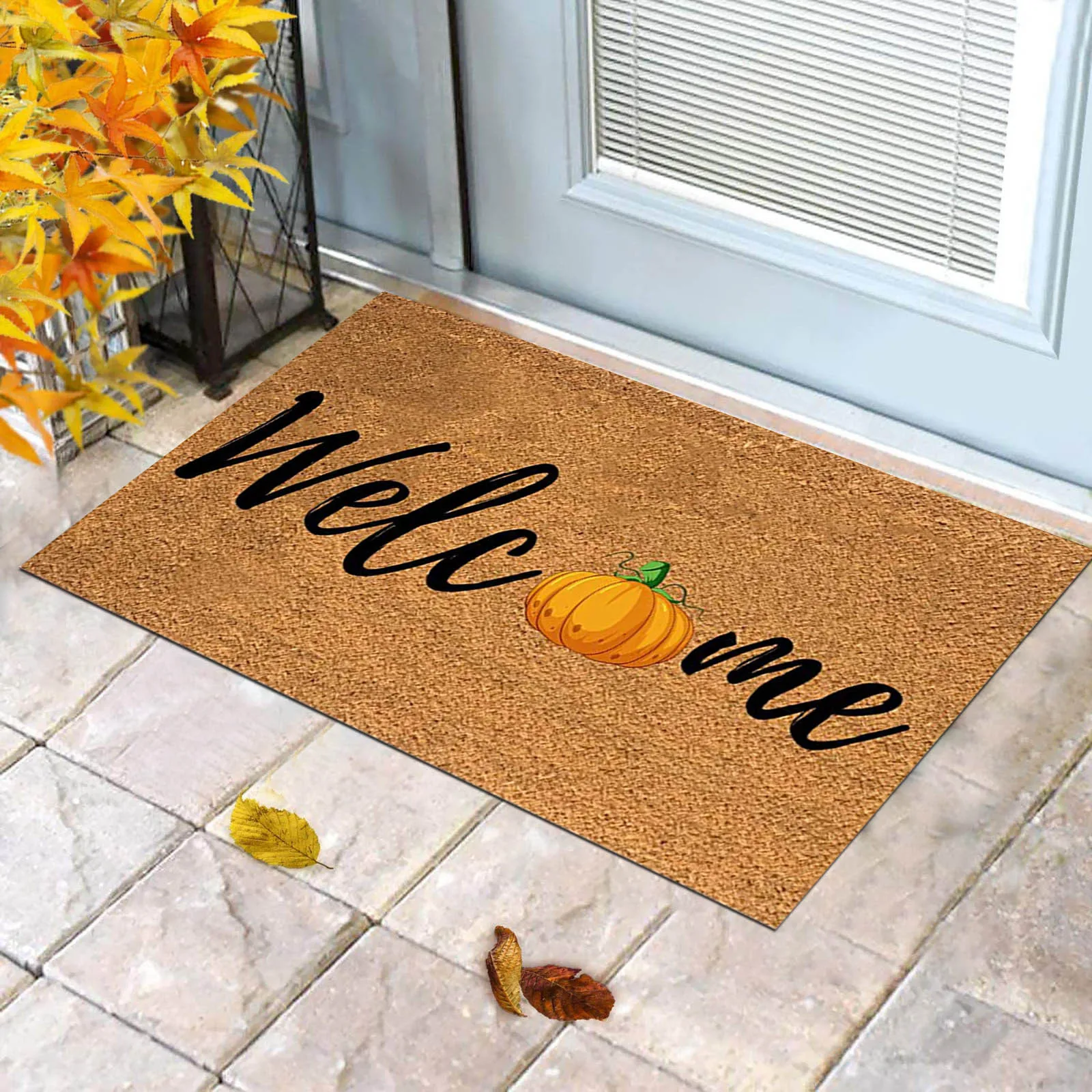 

Door Mat Farmhouse Happy Fall Yall Doormat Autumn Buffalo Plaid Doormats Non Slip Fall Indoor Floor Mat Low Profile Entryway