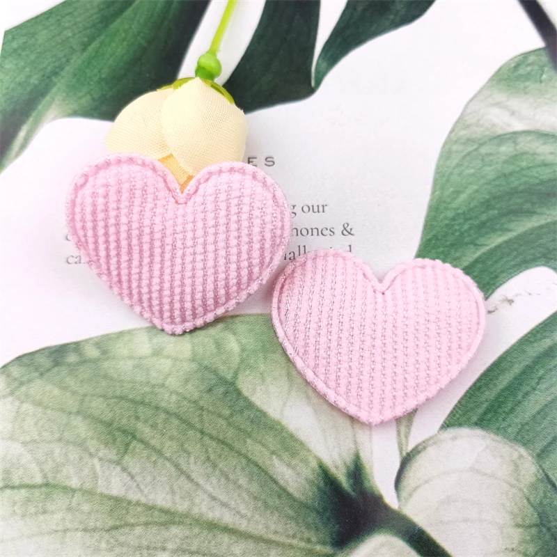 Gepolsterte Stoff-Herz-Applikationen für DIY-Hut-Kleidung, Leggings, Nähzubehör, Kopfbedeckungs-Dekor-Patches, 35 x 30 mm, 50 Stück/Lot – Detail 9