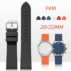 Premium Grade Mosaic FKM Rubber Watch Strap 20mm 22mm Quick Release Watch Bands Diving Waterproof Soft Wristband