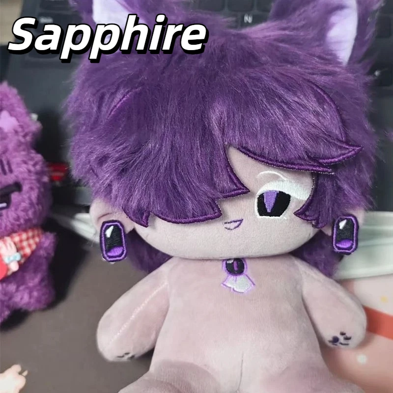 20CM Sapphire  Cookie Run Kingdom Game Q Plush Doll Body Dress Up Stuffed Toys Cute Dolls Figures Gift for Adults And Kids