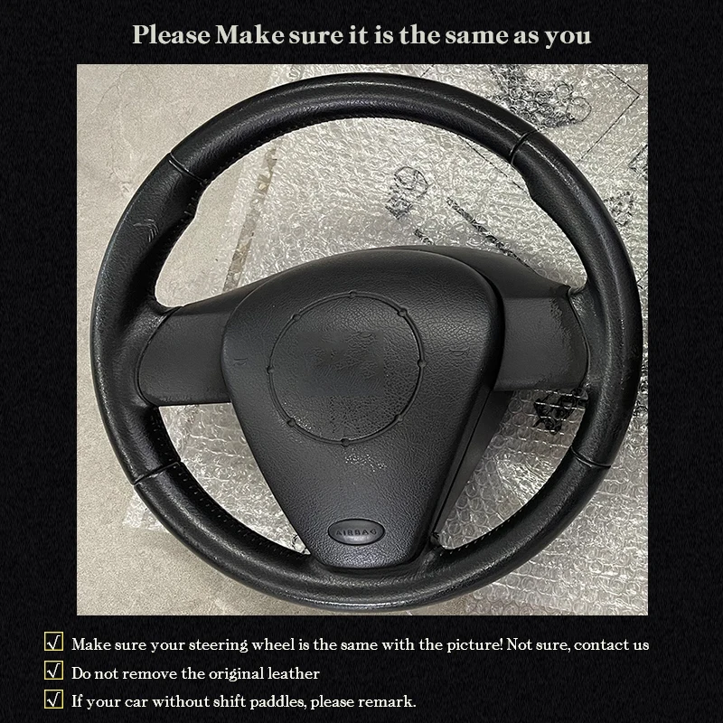 Custom Microfiber Leather Car Steering Wheel Cover for Citroen C3 2001-2009 Auto Braid On The Steering Wheel Cover Accessories