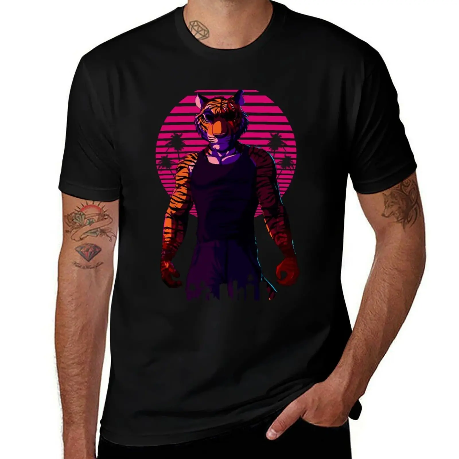 Midnight Animal - Tiger T-Shirt Outdoor Working T-Shirt