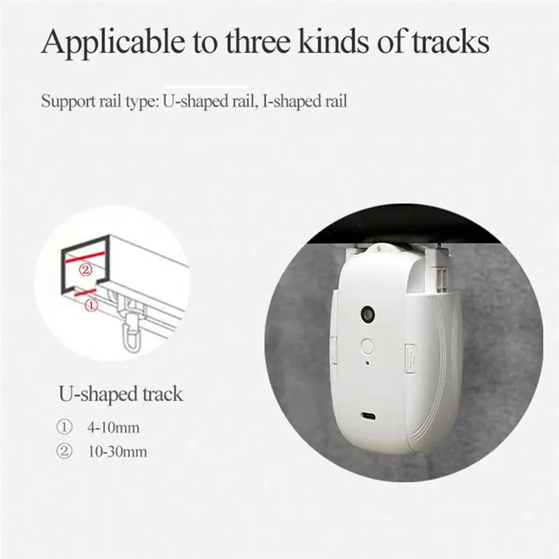 DT51 Dual TUYA Smart ZigBee Curtains Robot T/U-Rail Tracks Automatic Curtain Opener Remote Control Motor 4000mAh Battery