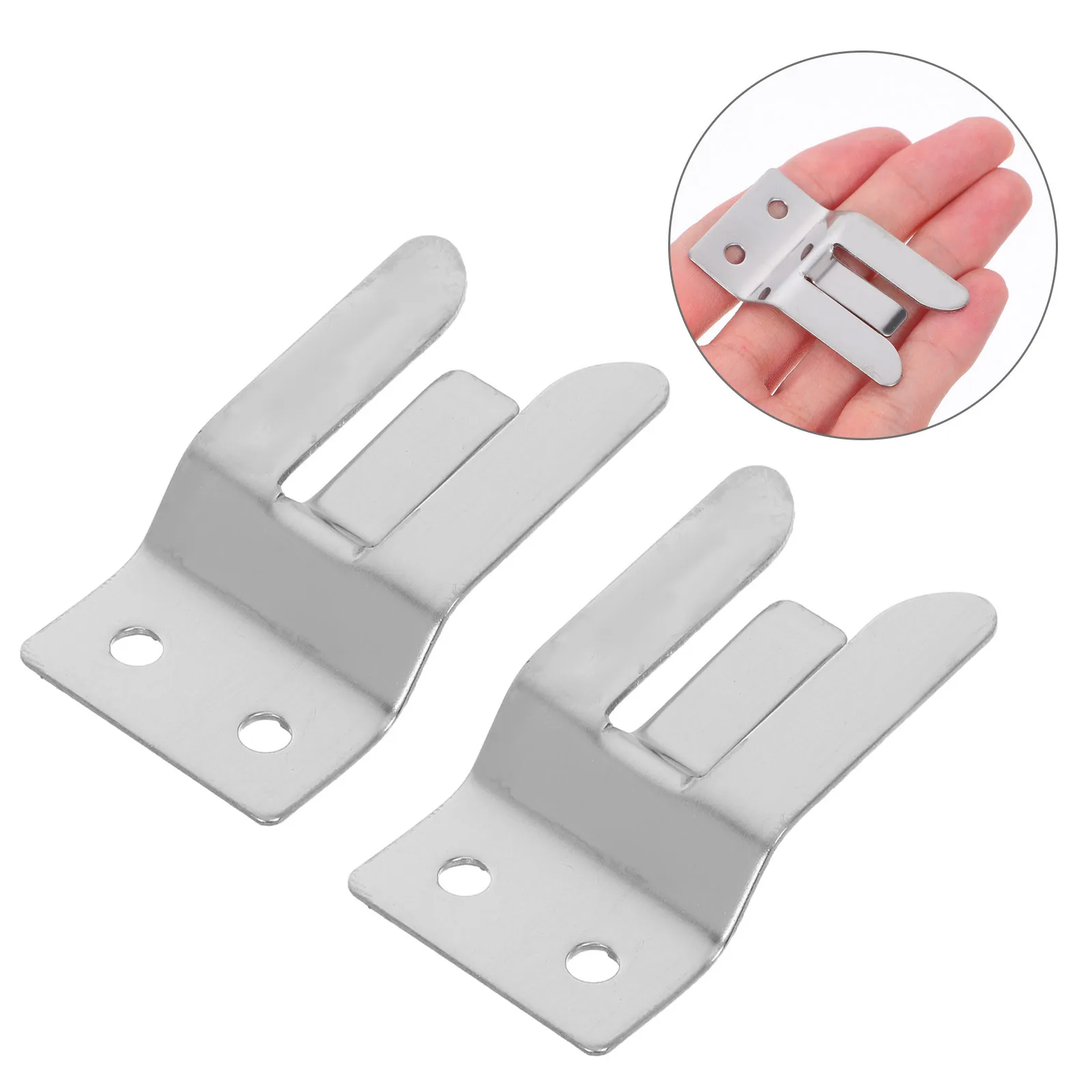 

2pcs Holders Cb Radio Clip Hook With Screws Shock Resistant Bracket For Cars Universal Fit Durable Car Microphone Accessories