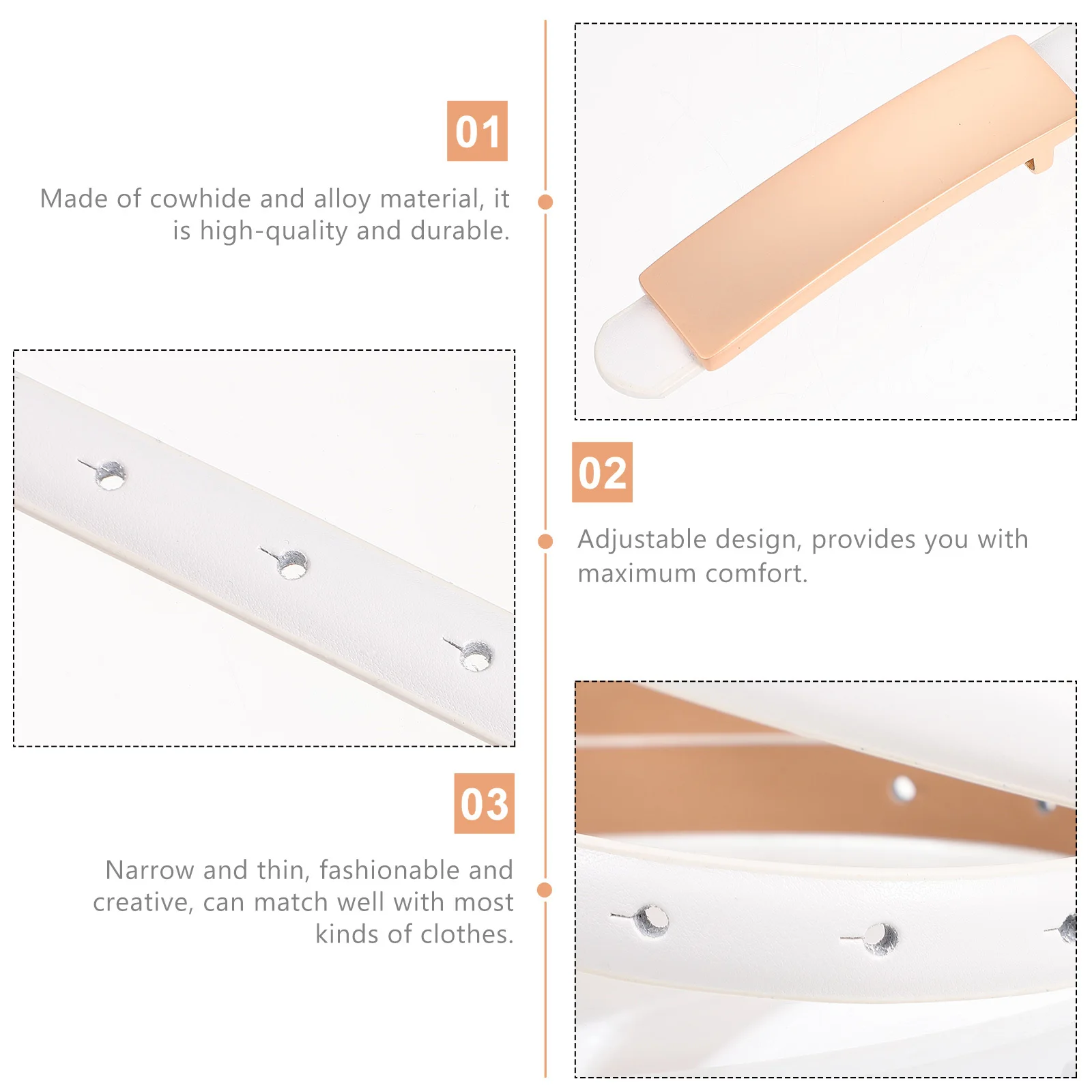 

1pc Women'S Thin Skinny Adjustable Waist Belt For Jeans Ladies -Match Clothing Accessory Lady Cinch Belt