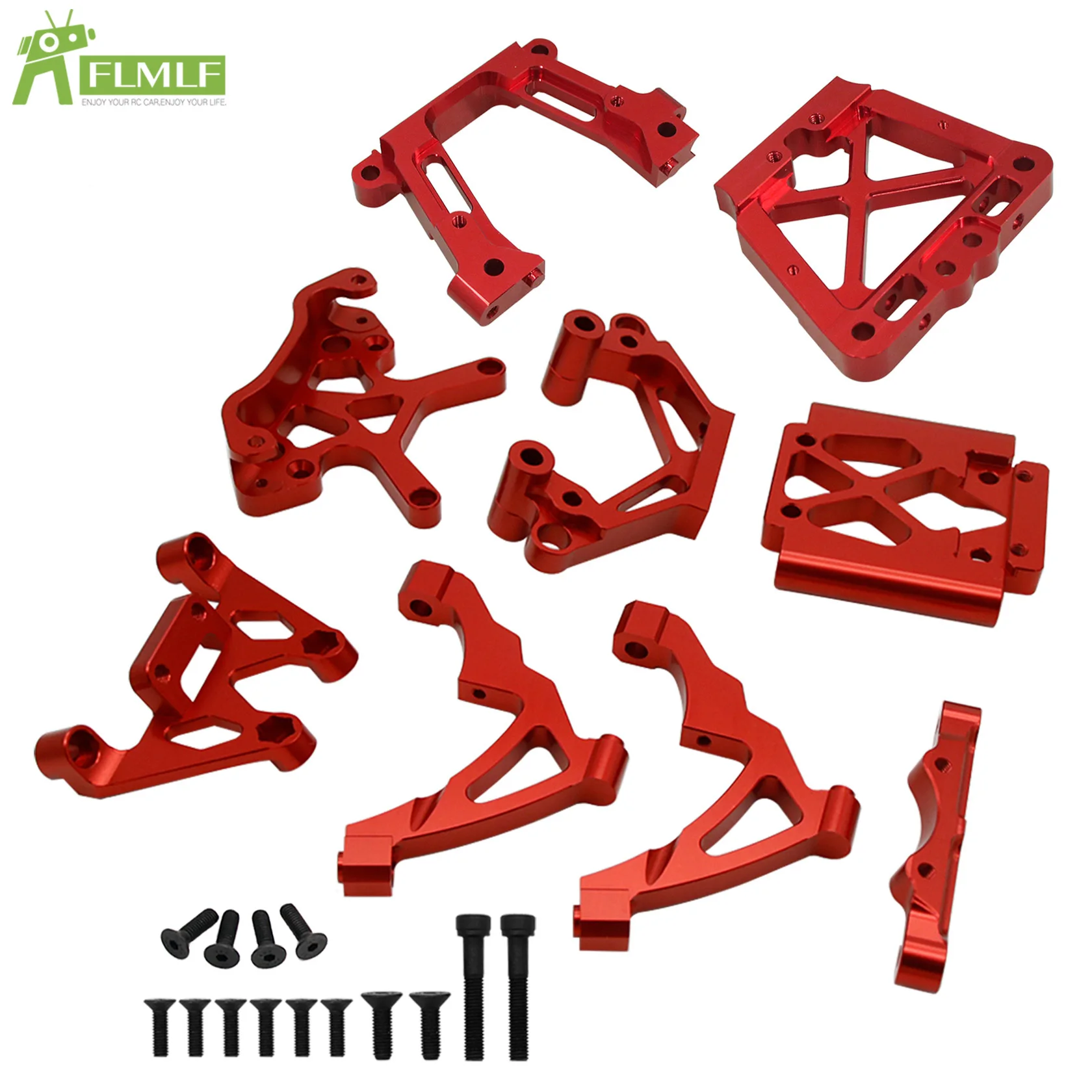 CNC voor- of achterwielnaafdrager of draagarm of schot- of schoktoren ondersteuningsset voor 1/5 HPI ROVAN KM BAJA 5B 5T 5SC