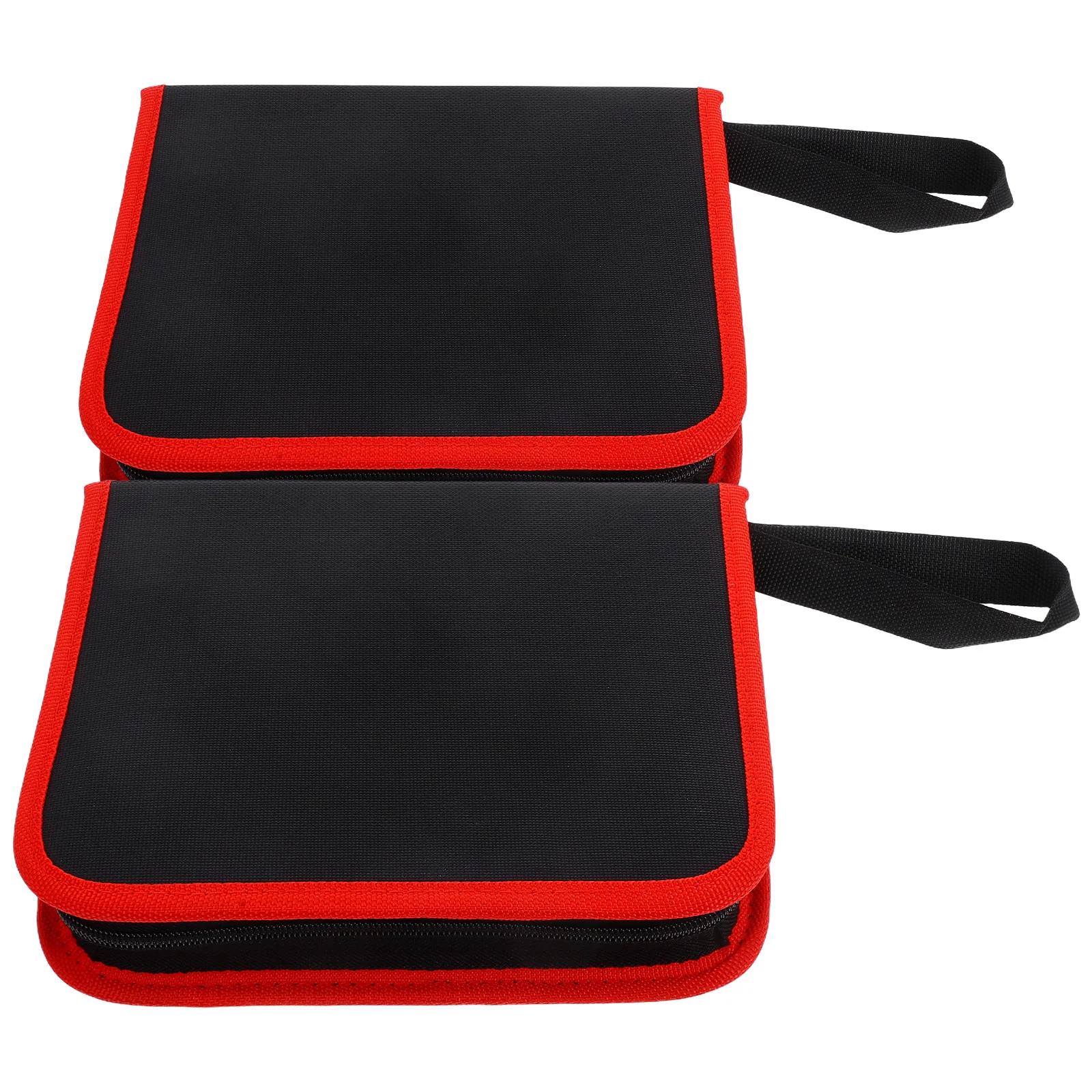 2Pcs Drill Bits Storage Bag Oxford Fabric Portable Zippered Multi-Use Handheld Bit Organizer Pouch for Workshop Tools