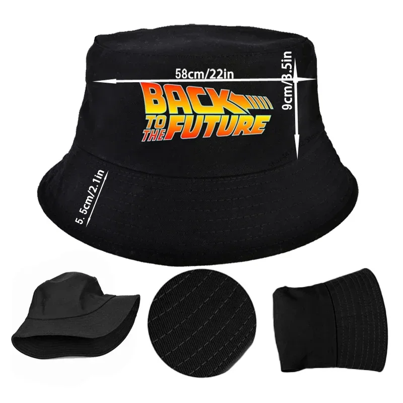 New Fashion Back To The Future Printted bucket hat Unisex Outdoor Sports Sun Visor Dad Cap Girl Boy Casual Fisherman cap