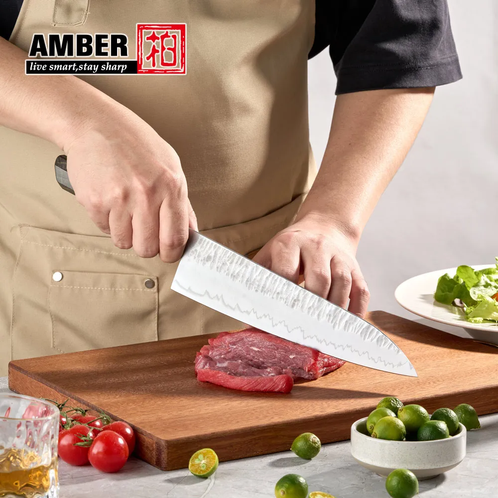 1-6 قطعة طقم سكاكين المطبخ دمشق 3-layer الكسوة الصلب السكاكين اليابانية سكين الطاهي اللحوم الساطور سكين الخبز عقدة الخشب مقبض