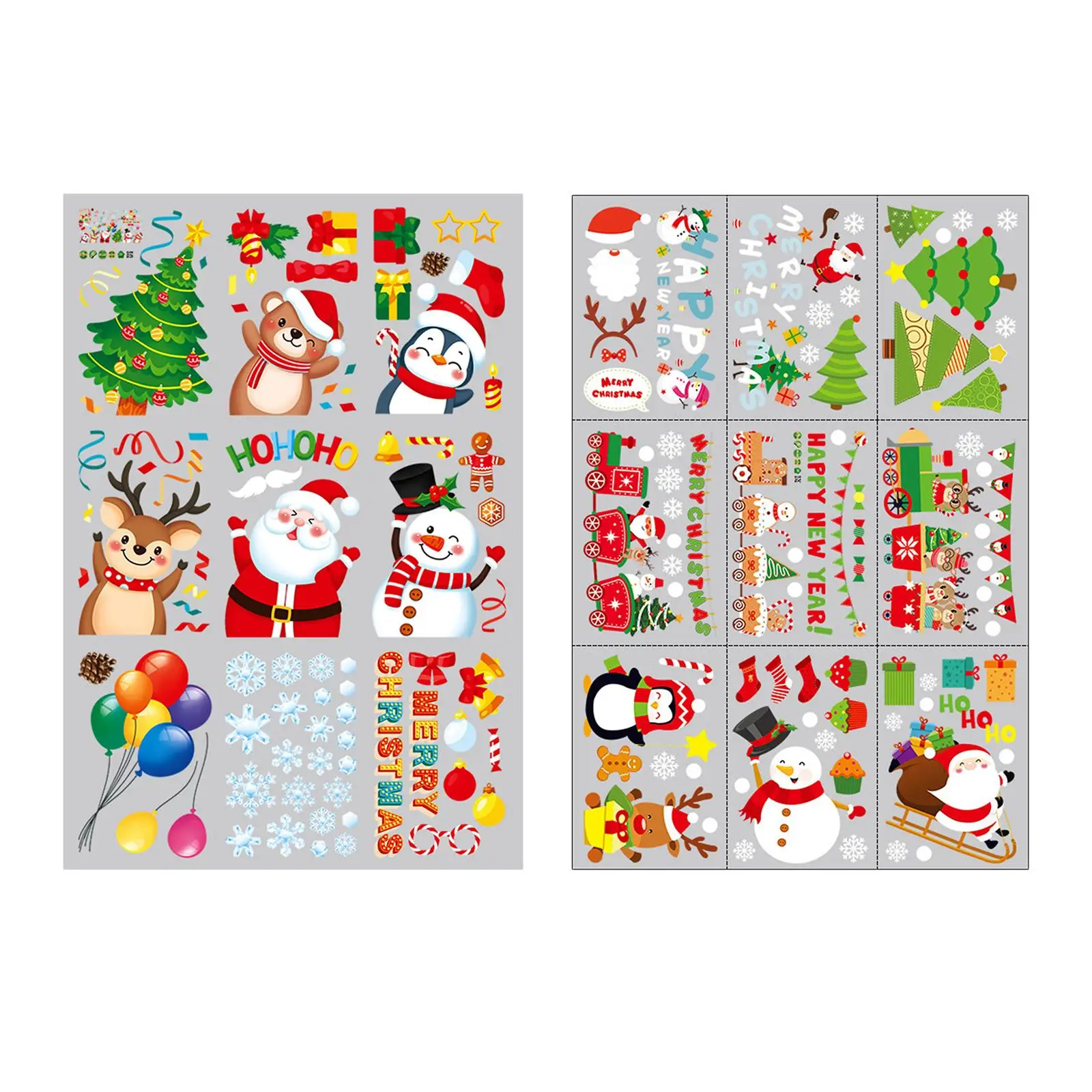 Christmas Window Clings Decoration Snowman Gift Christmas Window Stickers for