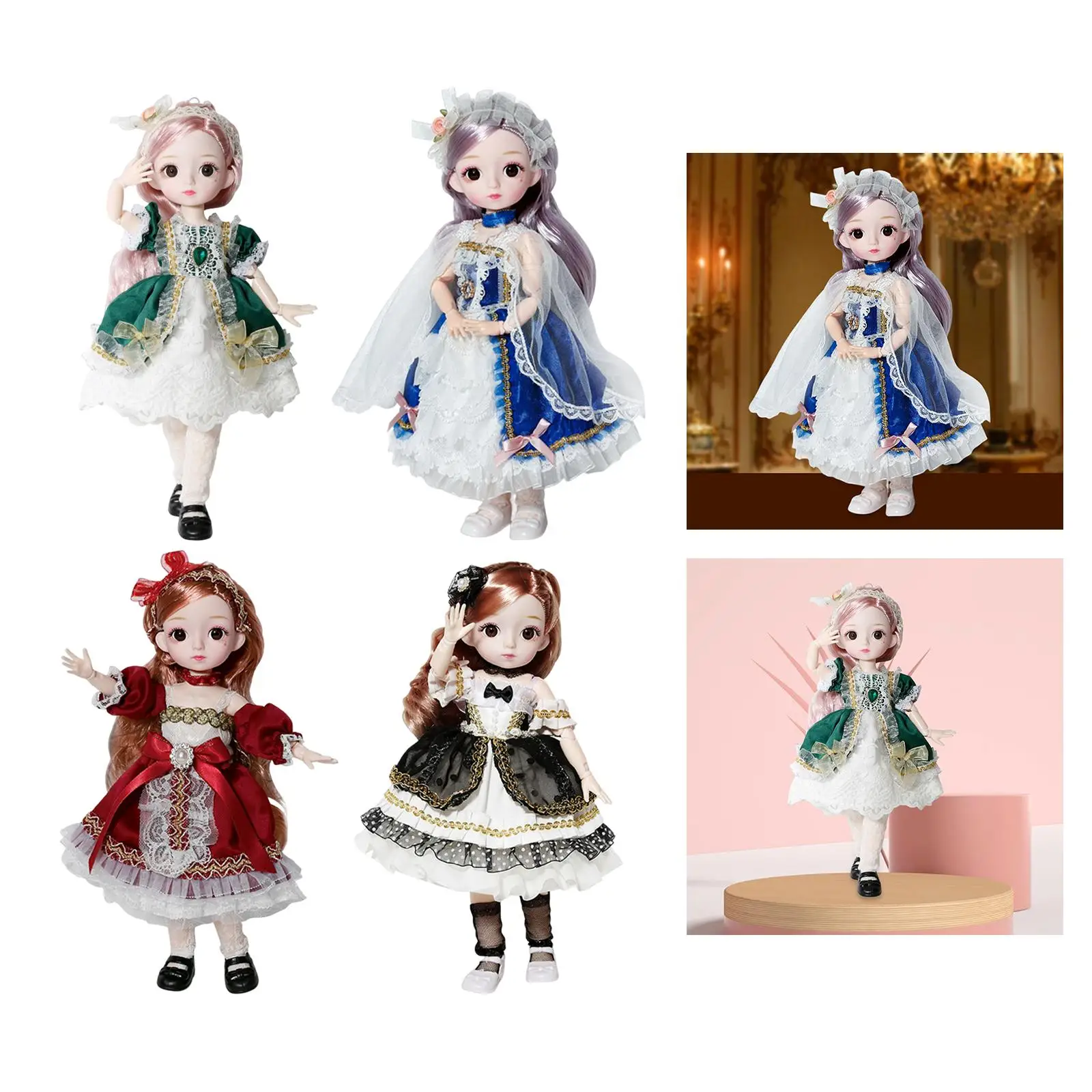 SD Girl Doll Delicate Makeup Movable Joint Variety of Shapes for DIY Dolls