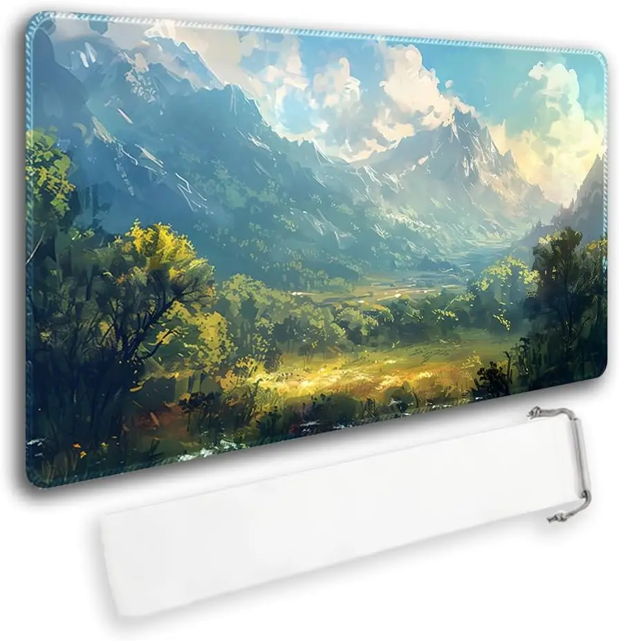 

Durable MTG Playmat TCG Playmat with Zone and Locking Edges for MTG Gaming - Includes Waterproof Storage Bag (playmat (44),Witho