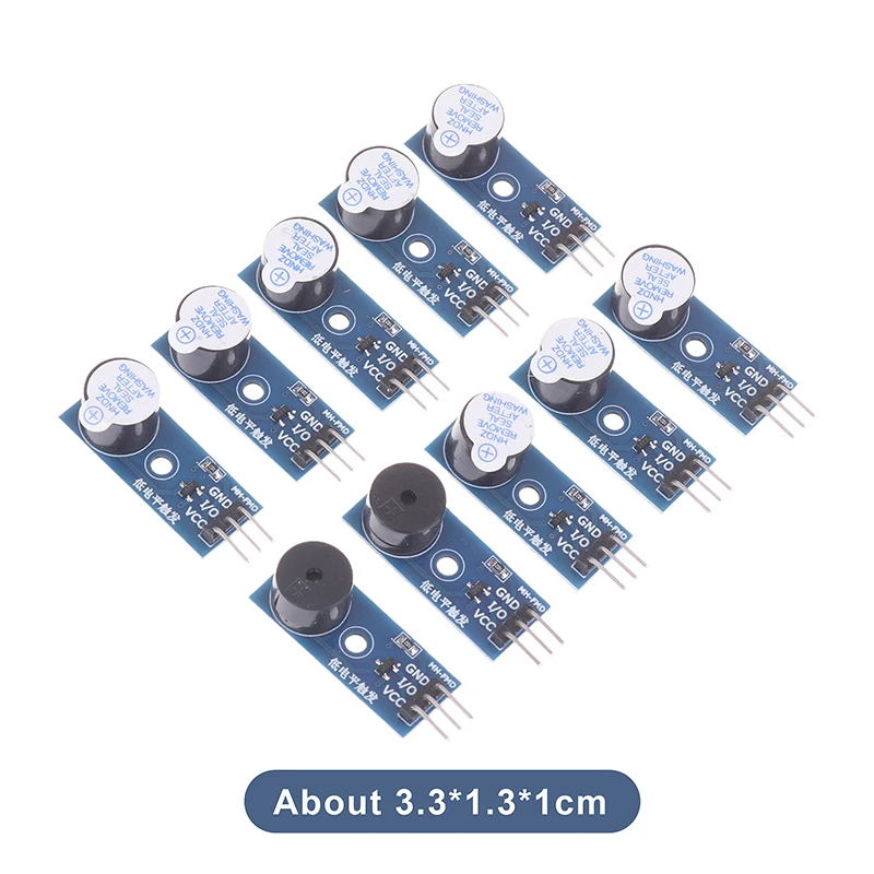 10PCS Active Passive Buzzer Module For Arduino, 5V Low Level Trigger, Compatible With Raspberry Pi ESP32, High Quality DIY Kit
