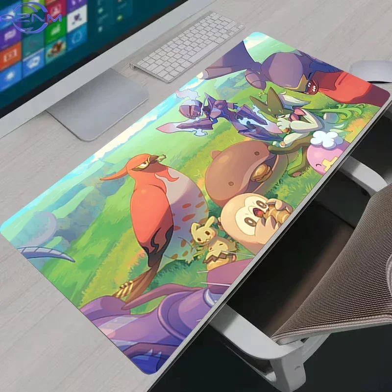 Alfombrilla de ratón grande con diseño de Pokémon Garchomp, ideal para la oficina, el escritorio, la mesa, el teclado, la computadora portátil, como accesorio para alfombrillas de ratón y para juegos.