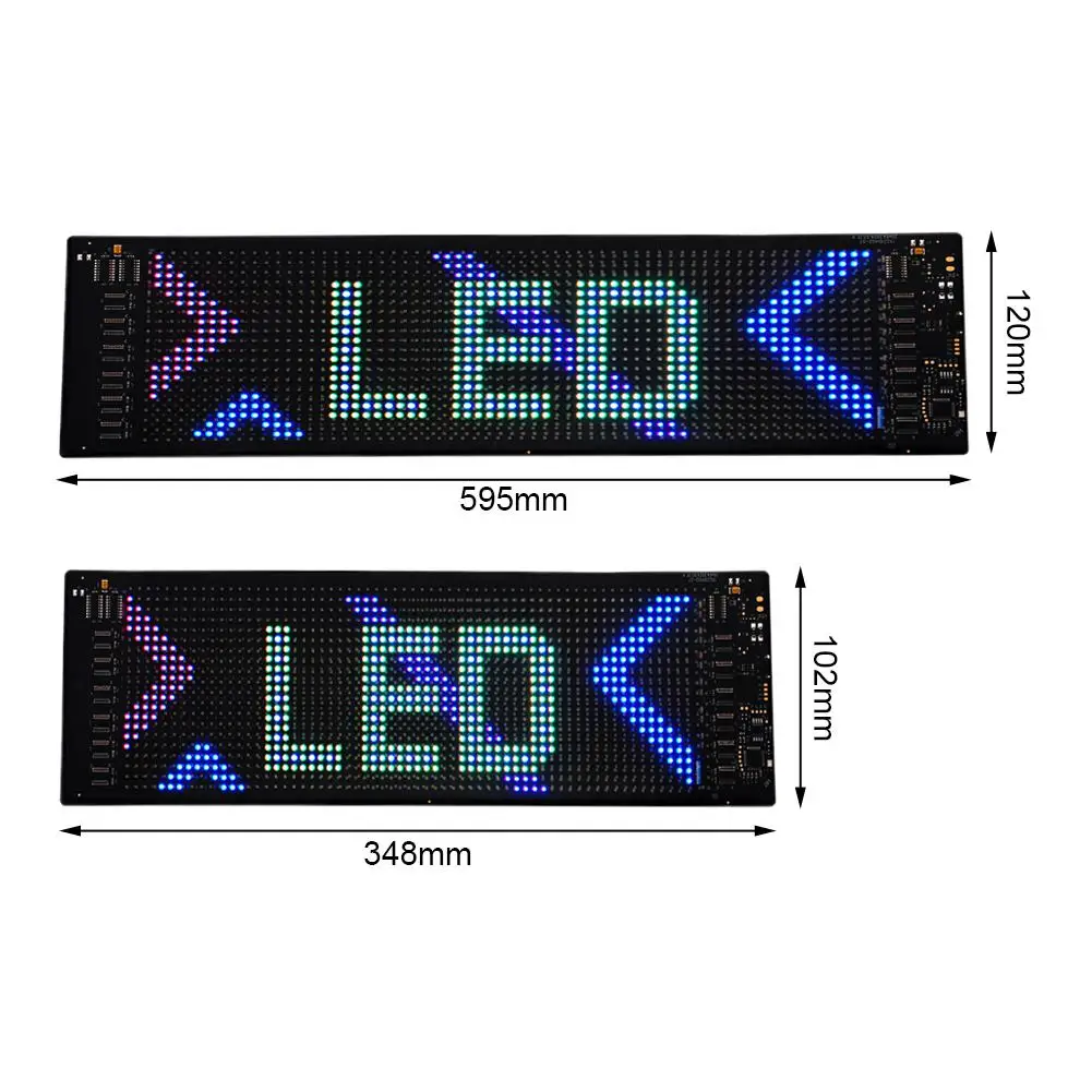 Dinámico Devil's Eye camión parabrisas desplazamiento publicidad LED señal de coche RGB DIY App Control Panel LED luz de pantalla Flexible