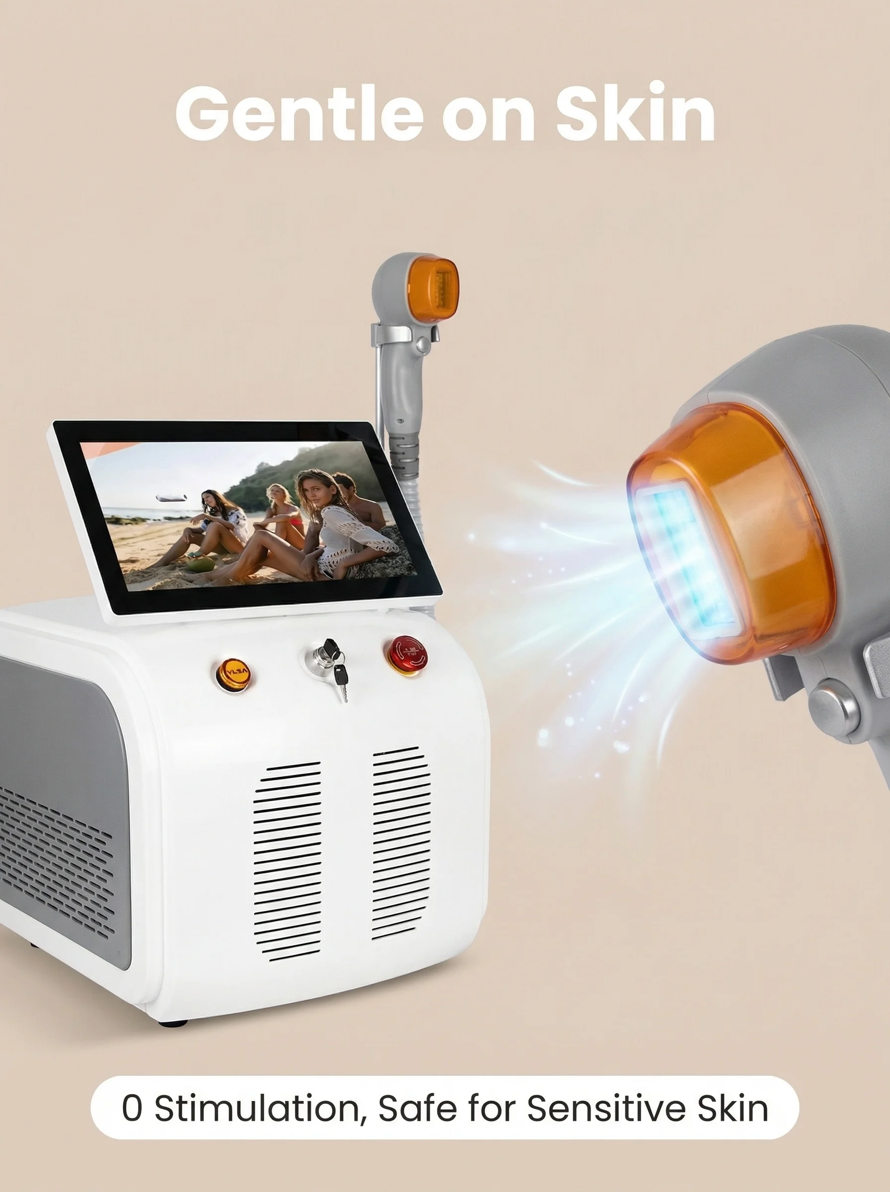 

2026 Professional 808nm Diode Laser Epilator 3000W Painless Ice Platinum Hair Removal Machine 3 Wavelengths for Home & Salon Use