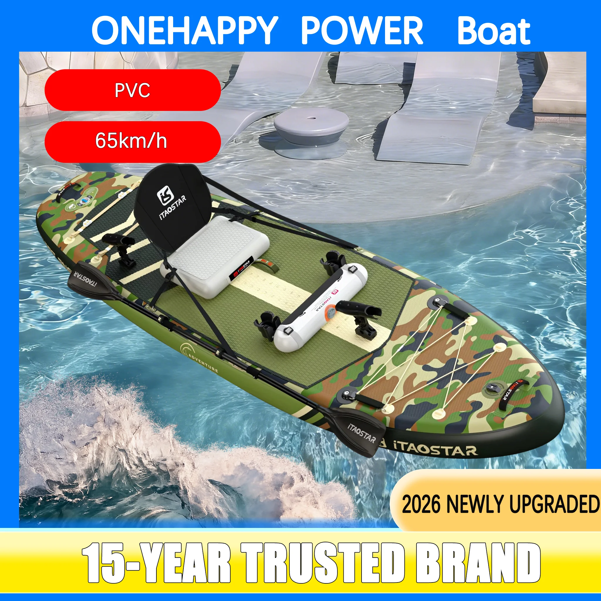 

iTAOSTAR Adventure A01D 12'x39"x8" High Quality Inflatable Sup Paddleboard Surfboard Inflatable Paddle Board for Offshore Waters