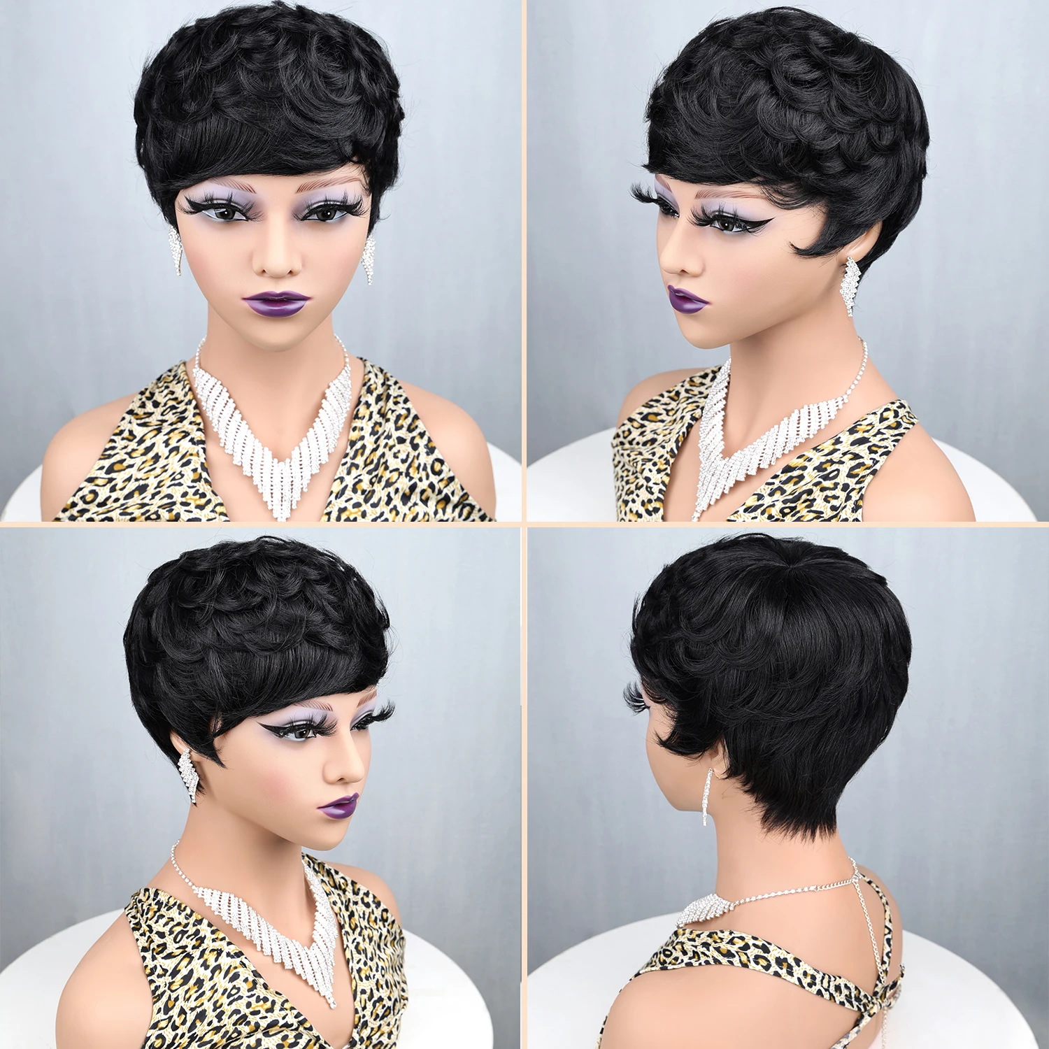 Pixie Cut Wig Human Hair Short Pixie Cut Wigs Human Hair Glueless Pixie Wig Short Layered Brazilian Human Hair Wigs For Women