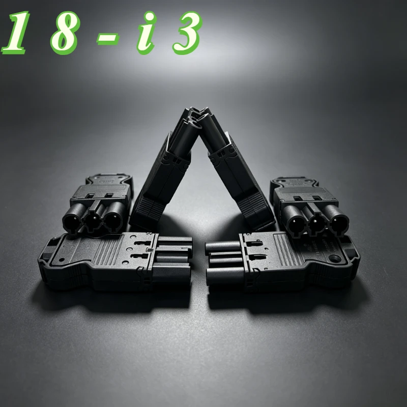 LED Compatible 18-i3 Quick-connect Terminal Blocks 3 To 3 Male Female Power Connectors T-type Lighting Plugins Type H 1 To 3