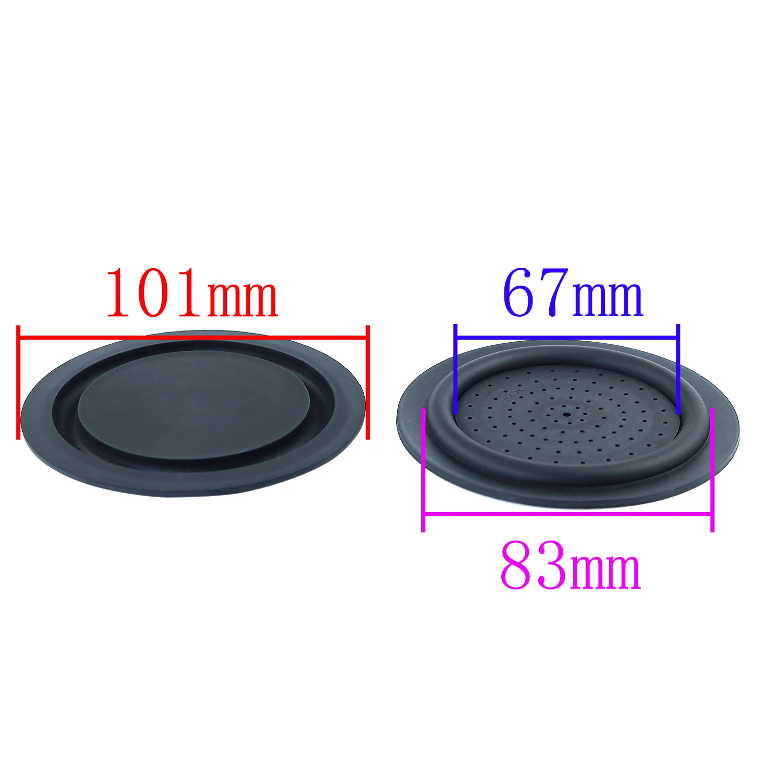GHXAMP 101mm For Harman 4 inch special bass assist radiation Metal diaphragm Suitable for use with 3-5 inch speakers 2PCS