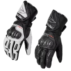 Genuine Leather Motorcycle GM3 Men's Windproof Motorcycle Gloves Gloves Touch screen Long Version Dirt Bike Motocross Racing