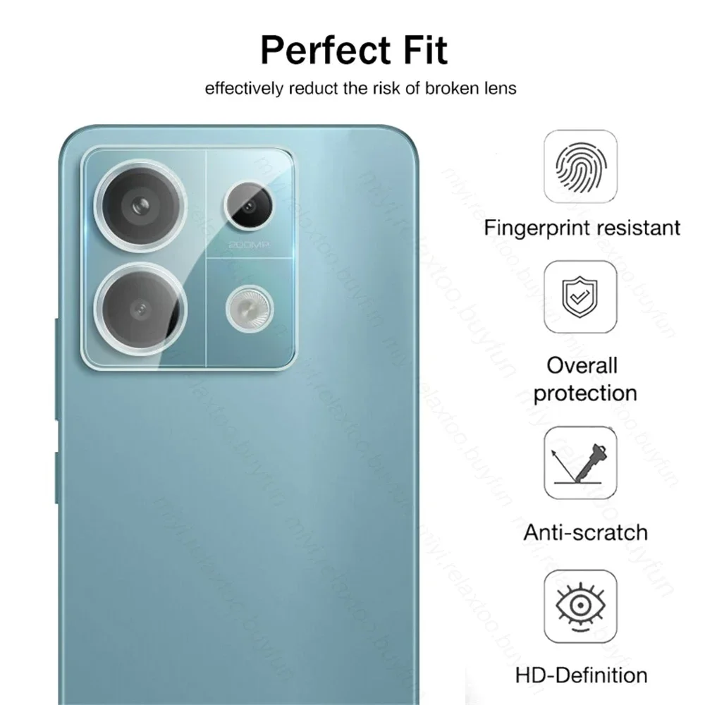 1-3 PCS 3D Curved Camera Protector Tempered Glass Case for Redmi 14C 12 13C Note 14 13 12 Pro Plus Lens Protective Glass