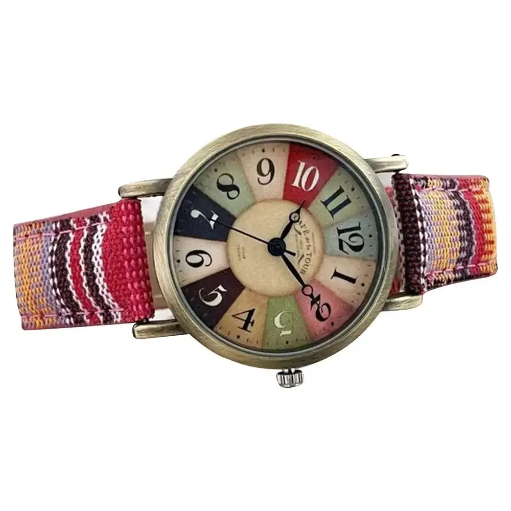 Boho Hippie Watch Ladies Watch With Multicolour Rainbow Pattern Quirky Boho Hippie Watch Gifts For Her Women Girl Bohemian