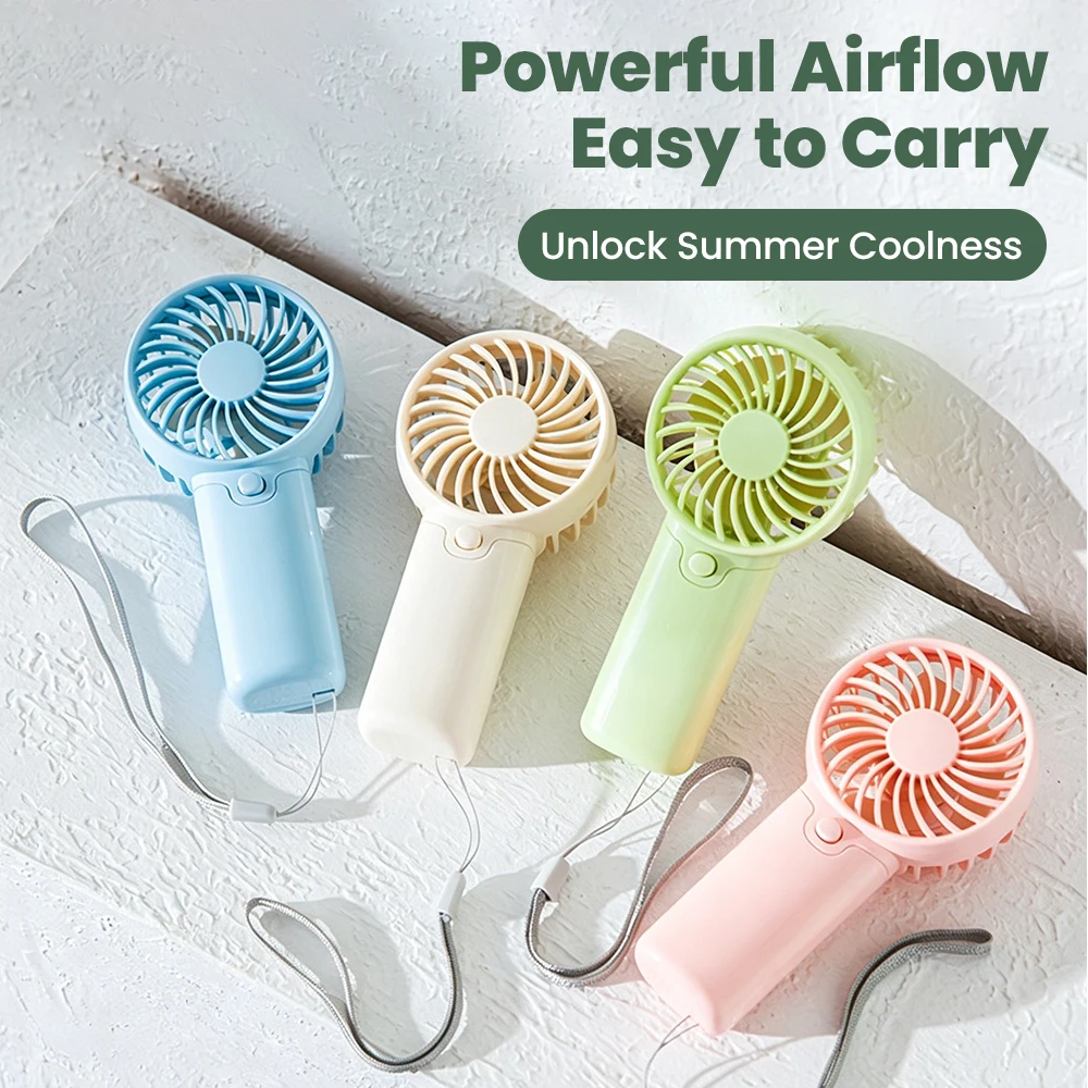 Portable Handheld Small Fan Lightweight Creative Pocket Mini Fan Air Cooler For Student Outdoor Travel Low Noise Ventilation Fan