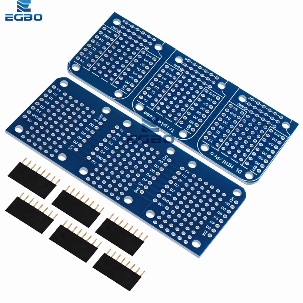 WeMos D1 درع صغير ثلاثي الطبقات |   بروتوبوارد مزدوج الجوانب لنماذج أوليية متوافقة مع Arduino للإلكترونيات التي تصنعها بنفسك