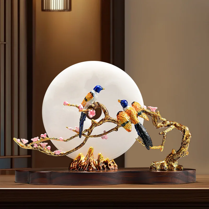 Happy eyebrows, safe buckle ornament, high-end new Chinese-style living room TV cabinet decoration, housewarming gifts