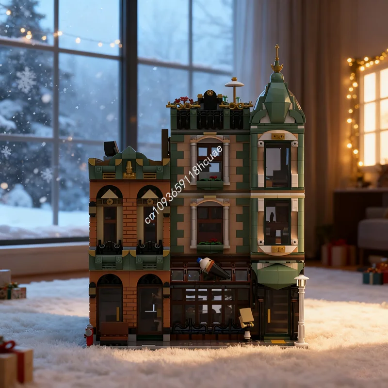 2904 stücke MOC Stadt Platz Kommerziellen Gebäude Modulare Modell Blöcke Montieren DIY Kreative Weihnachten Geschenk Idee Bildung Spielzeug Kinder
